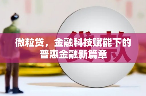 山阳微粒贷，金融科技赋能下的普惠金融新篇章
