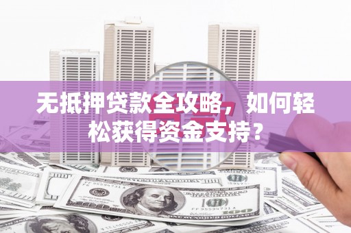 莱城无抵押贷款全攻略，如何轻松获得资金支持？