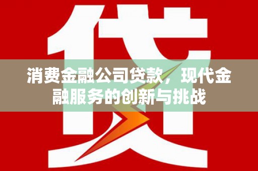 容县消费金融公司贷款，现代金融服务的创新与挑战
