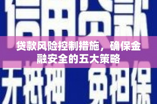 革吉贷款风险控制措施，确保金融安全的五大策略