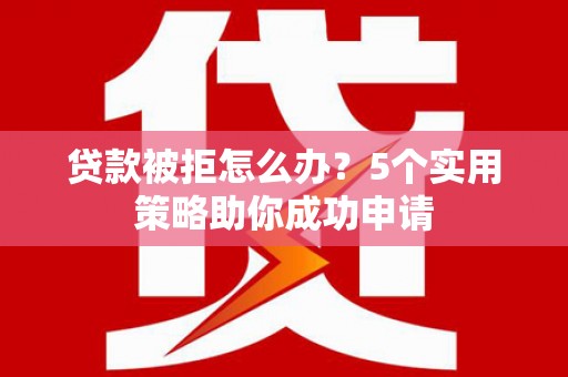 田林贷款被拒怎么办？5个实用策略助你成功申请