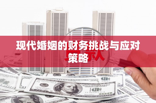 金乡现代婚姻的财务挑战与应对策略
